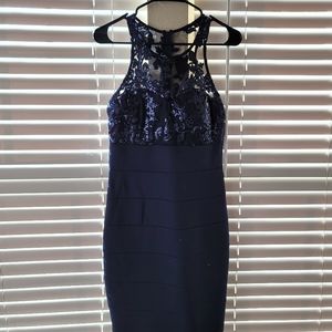 Navy blue bodycon dress